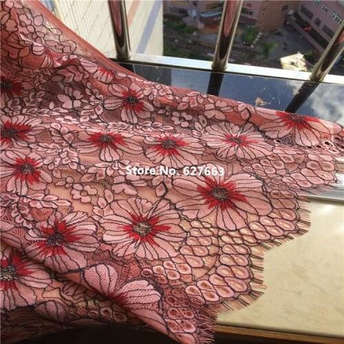 Length and width 1.5 meters, beautifully export flowers eyelashes lace fabrics DIY clothing, dresses, home accessories
