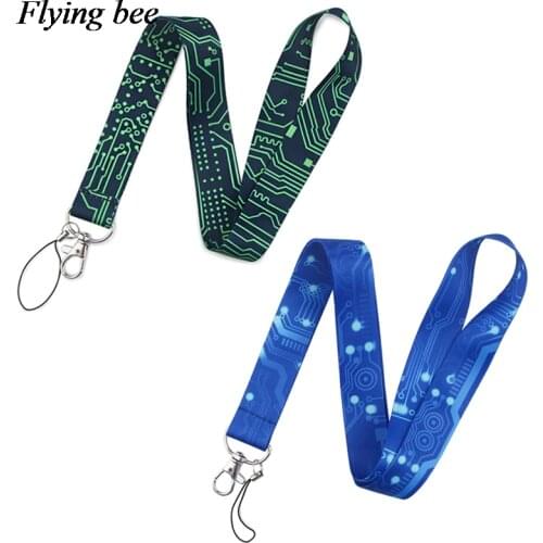 Flyingbee Creative Keychain Unique Phone Lanyard Women Fashion Strap Neck Lanyards for ID Card Phone Keys X0846