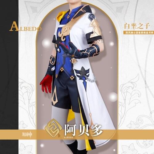 Genshin Impact Cosplay Albedo Cosplay Costume Alchemist Son Of Chalk Support Customized By Size 2021 New