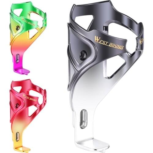 MTB Bike PC Bottle Cage Toughness Integrally Molded Ductility Bottle Holder 3 Colors Dazzling Gradient Bicycle Accessories