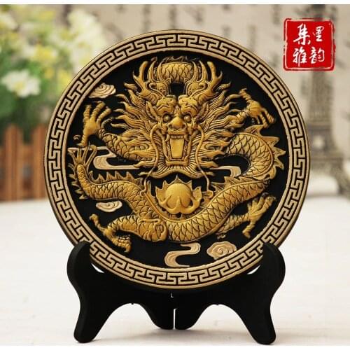 China foreign business gift --office home efficacious Talisman Protection auspicious dragon FENG SHUI Sculpture ART