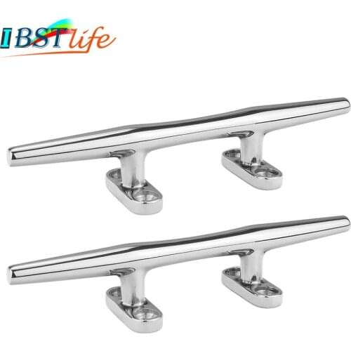 2PCS Marine Grade stainless steel 316 heavy duty hollow open base Cleat bollard Boat Dock Deck Rope Cleat marine Accessories
