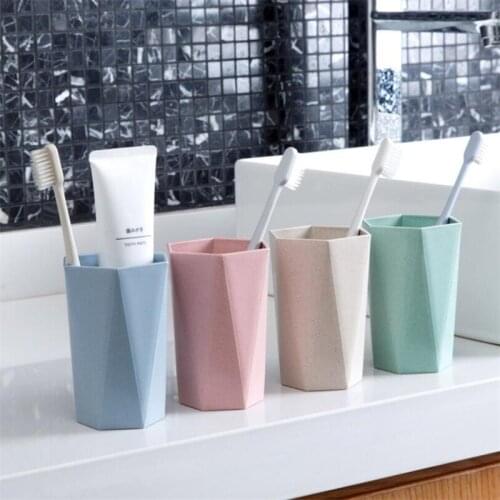 Creative modern Hotel Brushing Plastic Cup Nordic Wind Couple Mouth Cup Simple Toothbrush Cup Bathroom Accessories Brushing Cup