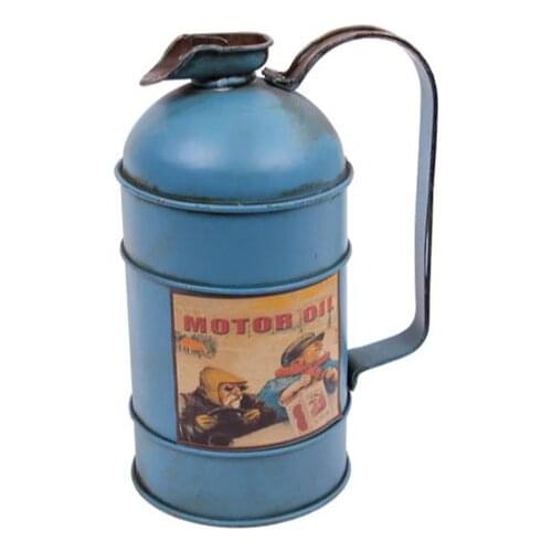 Miniature Vintage Collection Metal Fuel Canister Piggy Bank Antique Decor Gift Trinket Handmade Hand Painted Quality Durable