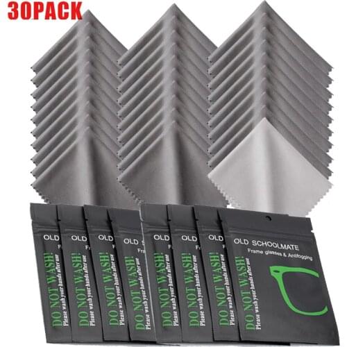30Pcs Reusable Anti-Fog Wipes Glasses Pre-moistened Antifog Lens Cloth Defogger Eyeglass Wipe Prevent Fogging for Glasses