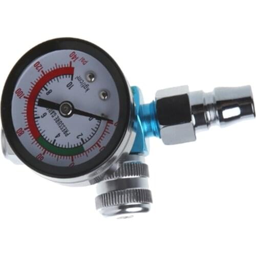 New Air Pressure Regulator Spray Paint Gun Air Pressure Gauge Pneumatic Tool G1/4' Thread Port Air Regulator 0-10BAR 0-140PSI
