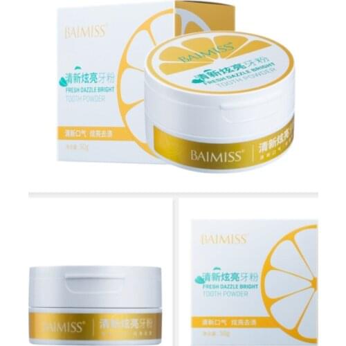 Tooth Whitening Powder 50g Fresh Dazzle Teeth Brighten Oral Hygiene Cleaning Tools Plaque Tartar Stains Remover Gentle 50pcs