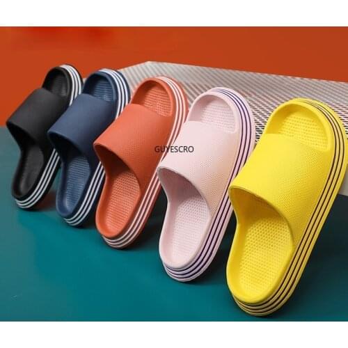 Runway Slippers Summer Shoes EVA Outdoor Slides Men Soft Thick Sole Non-slip Beach Pool Sandals women Indoor Bath Slippers shoes