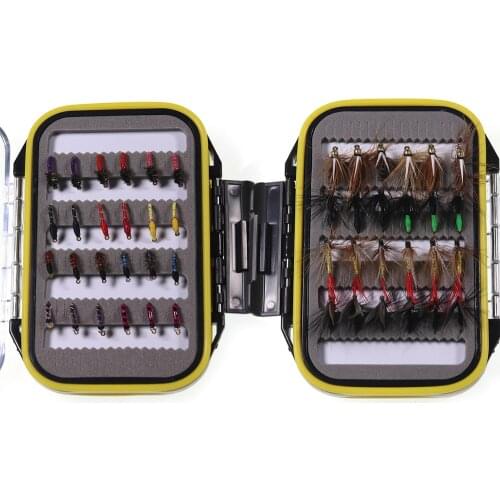 24/48pcs Dry / Wet Flies Nymph Fly Fishing Lure box Artificial Pesca Bait for Carp spring Pesca
