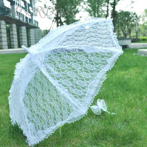 Simple Wedding Supplies Lace Hollow Bride Wedding Umbrella Photo Decoration Photography Props