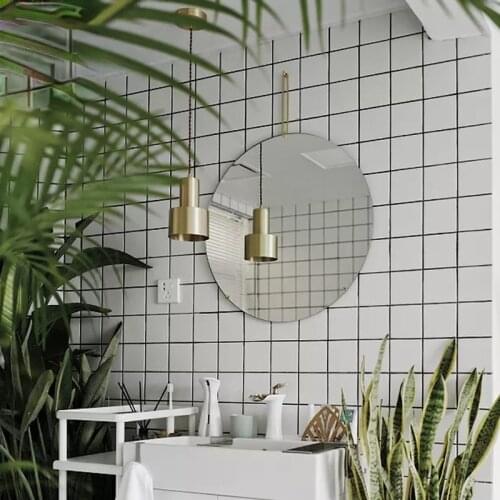 Nordic Brass Cross Small Droplight Simple Retro Porch Restaurant Bar Wash Basin Bedroom Bedside Lamp