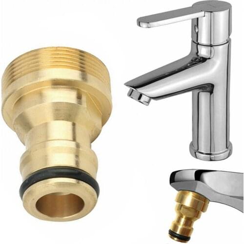 Tap Connector Clear Thread Secure Connection Copper Alloy Male Female Threaded Hosepipe Faucet Tap Adapter for Bathroom Garden