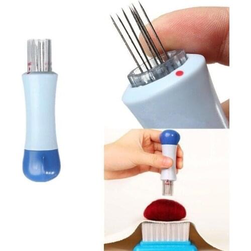 DIY Knitting Anti-resistance Needles Felting Handle Clover with Seven Needles Wool Tool Applique Craft DIY Sewing Tools