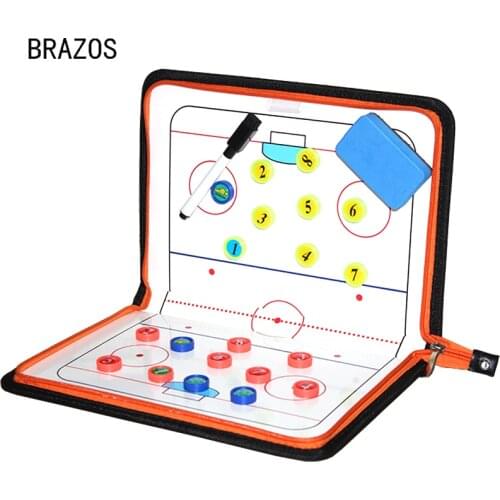 Zipper Ice Hockey Tactic Board Coach Tactical Board Advance Ice Hockey Game Referee Training Tactics Magnetic Ball Clipboard
