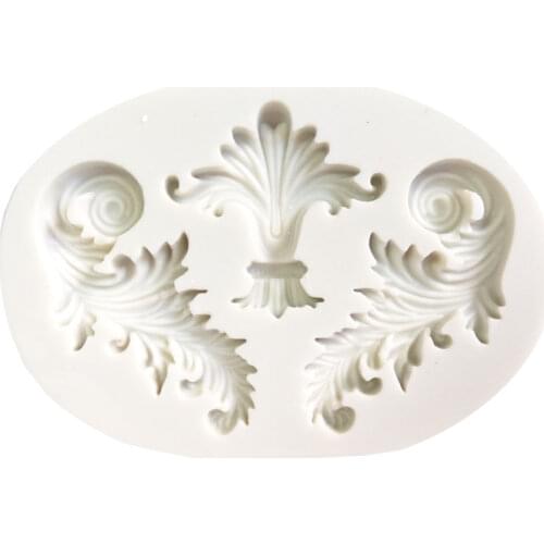 Grass Lace Shape Fondant Cake Silicone Mold Cookie Ice Cream Molds Biscuits Candy Chocolate Mould Baking Cake Decoration Tools