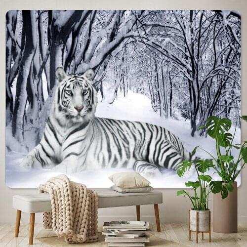Tiger psychedelic scene home decoration art tapestry hippie bohemian decoration yoga mat bedroom large size tapestry