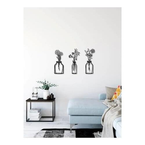 Spring Flowers Design Wall Plaque for Vases Geometric Plants Shelving Home Decor Creative Pendant Frame Wall Flower Vase