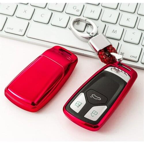 TPU Protection Car Key Case Cover Skin Shell For AUDI A4 A4L A5 Q5 Q7 TT 2016 2017 Key Fob 2016 2017 2018 Styling Accessories