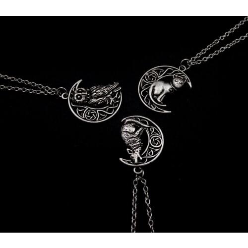 Animal Wolf Viking Necklace & Pendant Valknut Odin 'S Symbol Of Norse Viking Viking For Women