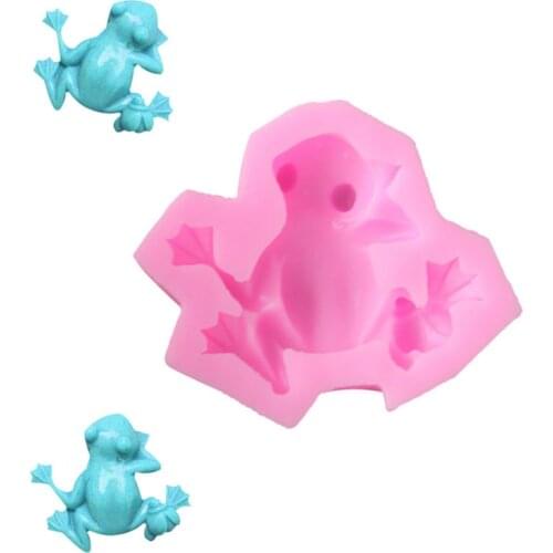 1Piece Frog fondant cake silicone baking tools pudding dessert molds for cake decorating chocolates soap mould
