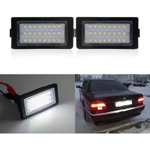 2x Fits For BMW E38 7-Series 1995-2001 SMD White Canbus Led License Plate Lights