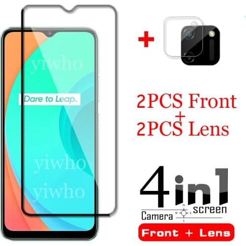 4 In 1 Glass on For Realme C11 Screen Protector Mobile Phone Lens Film Suit Real Me C 11 Tempered Safety Glas RMX2185 6.5inch