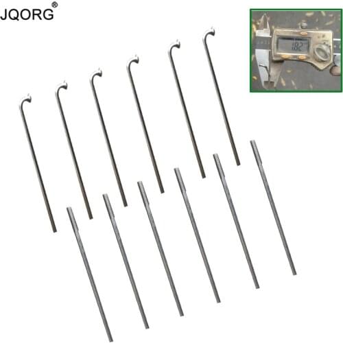 40 Pieces A Lot 15 G 1.8 mm 304 Stainless Steel J-bend Bicycle Spokes Sliver Color Equal Diameter Cylinder Body Bike Spokes