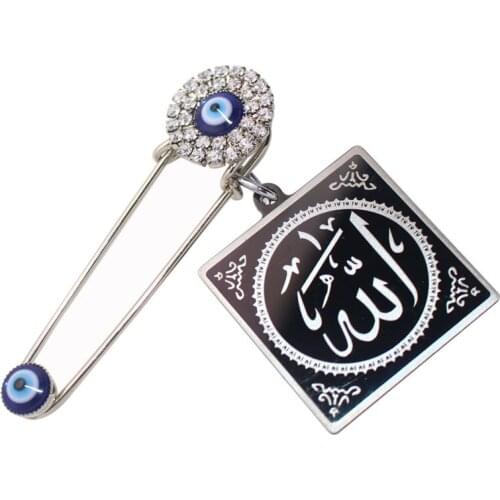 ZKD ALLAH muslim islam Turkish evil eye Stainless Steel brooch