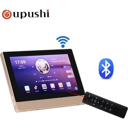 A7 Home Audio video music system,Bluetooth digital stereo amplifier,7" touch screen in wall amplifier for home audio