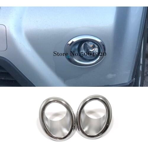 ABS Chrome Car Front Fog Light Lamp Cover Trim Sticker Car styling For Nissan X-Trail XTrail T31 2012 2013 accessories 2pcs