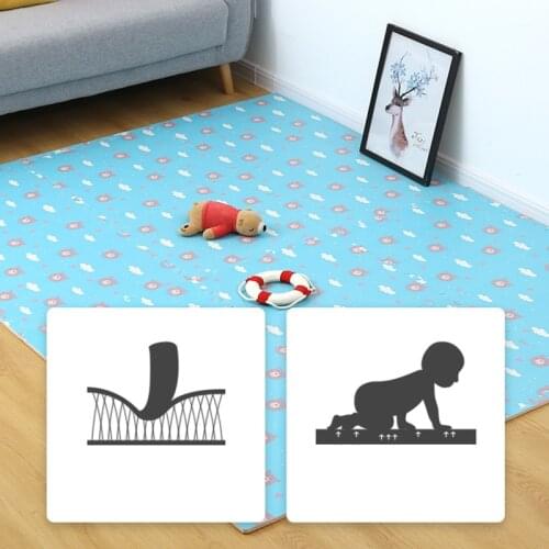 4 Pcs Baby Kids Children Puzzle Play Gym Exercise Mat Cartoon Animal Bear Print Waterproof Carpet EVA Foam Floor Pad