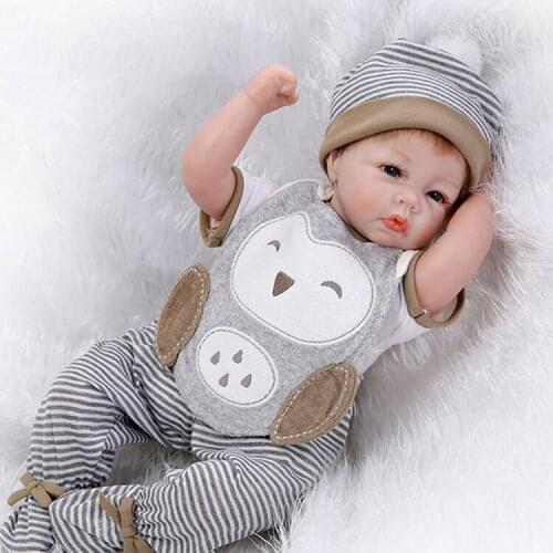 53cm boy rebo reborn toy dolls soft silicone dolls reborn child fake baby silicone doll bebe alive reborn menino bonecas