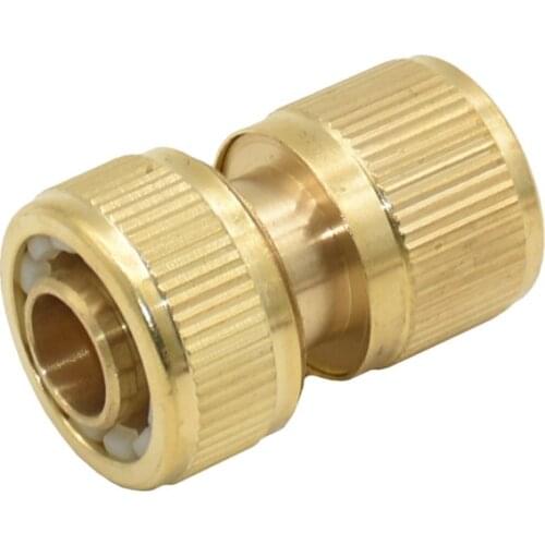 Brass 5/8" garden hose Quick Connector copper irrigation hose tube with connectors for water 1pcs