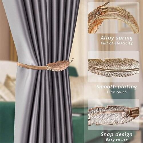 Hot Alloy Curtain Hanging Curtain Back Tie Modern Minimalist Style Curtain Tie 2 Pieces