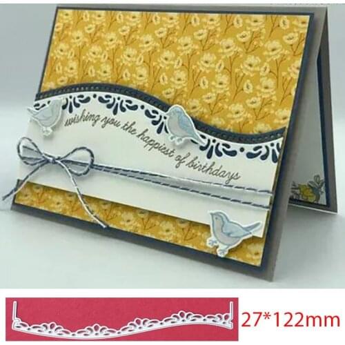 Metal steel cutting die stripe floral border 2021 new craft die mold stencils for scrapbooking paper card making die template