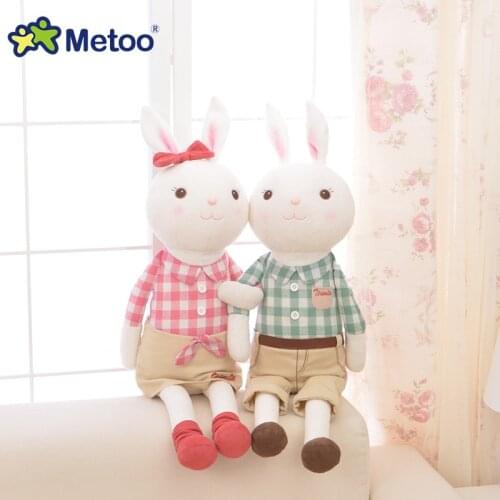 Metoo Doll A Pair Soft Plush Toys Cute Cartoon Rabbit Stuffed Animals For Couples Lover Valentines Day Wedding Christmas Gift