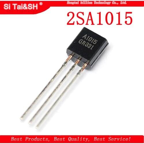 100PCS 2SA1015 TO92 A1015 TO-92 0.15A 50V PNP triode new and original
