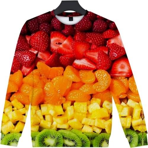 New Print Fruit 3d Hoodies Fashion Kawaii Men Women Capless Sweatshirts Casual Long Sleeve Sport Harajuku 3D Hoodie Pullover Top