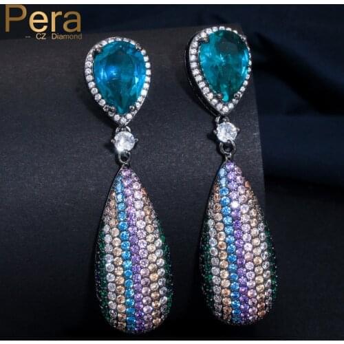 Серьги с камнями Pera CZ China At AliExpress