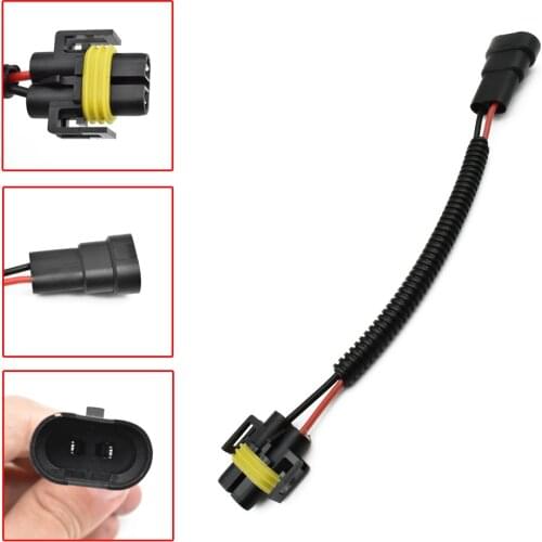 9006 To H11 H8 Headlight Fog Light Conversion Connector Wiring Harness Plug Cable Socket Connector Repair Kit