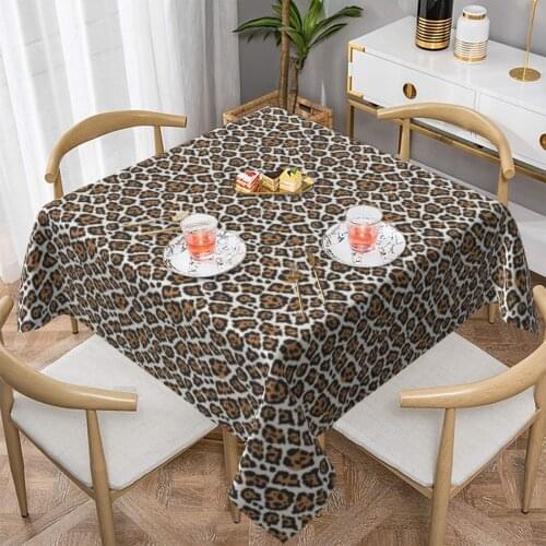 Cheetah Tablecloth Wholesale Waterproof Table Cover Buffet Custom Decoration Polyester Table Cloth