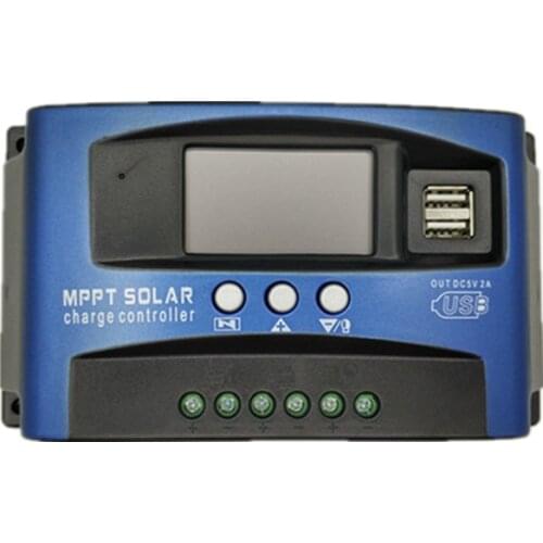 DC Solar Controller 60A 12V24V Automatic Recognition Battery Voltage Solar Charge and Discharge Controller with USB
