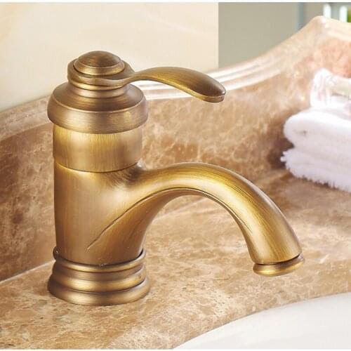 Vidric antique brass finishing basin faucet single hand hot&cold washbasin Mixer Wine pot tap bathroom faucet torneira banheiro