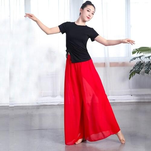 Women Dance Wide Leg Pants Ballet Practice Pants Yoga Jogging Adults Classical Trousers