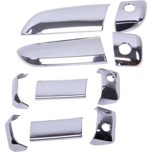 10Pcs/Set Car ABS Chrome Door Handle Bowl Insert Frame Overlay Panel for Toyota Hiace 2005-2015 Car Styling