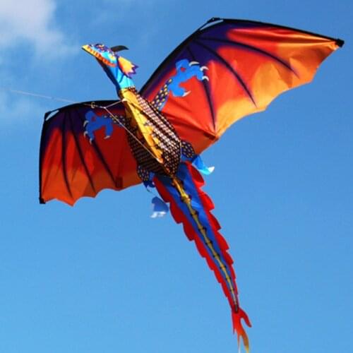 2021 3D Dragon 100M Kite Single Line With Tail Kites Outdoor Fun Toy Kite Family Outdoor Sports Toy Children Kids