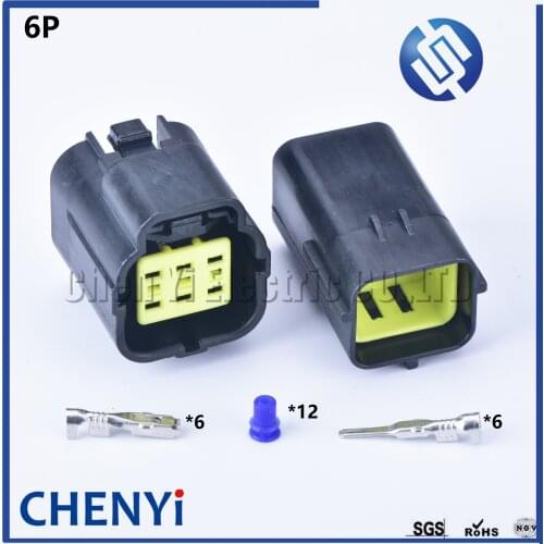 5 Sets 6 Pin Way Female or Male Waterproof Wire Connector Plug Car Auto Sealed Truck Denso Socket 174264-2 174262-2