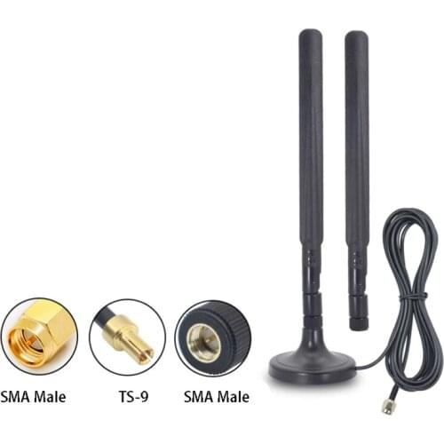 5G antenna CPE router portable folding WIFI antenna SMA male TS-9 connector external 4G antenna 12dbi high gain