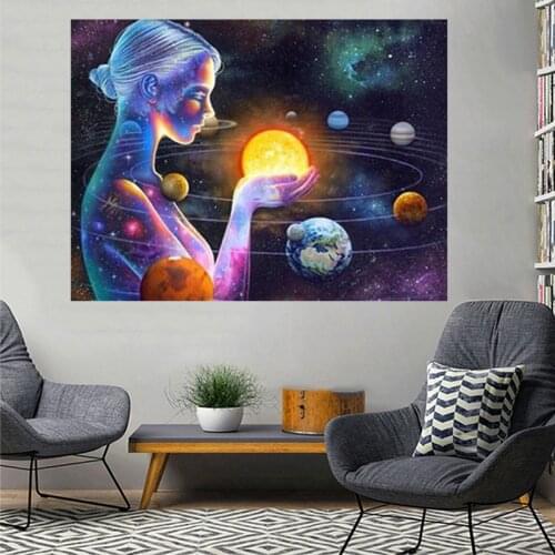 Diamond Painting Universe 5D DIY Diamond Embroidery Space Landscape Full Round Rhinestone Mosaic Home Decor Art Crafts Gift