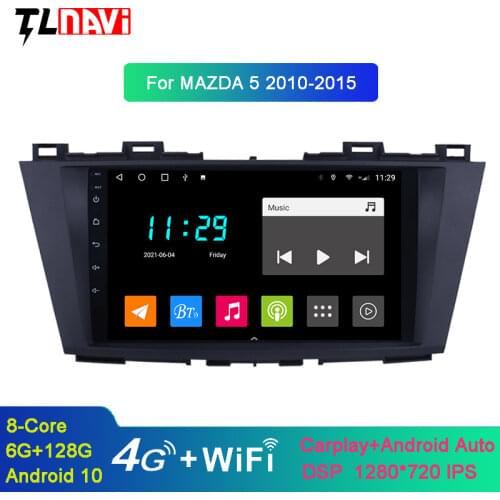 Car Radio GPS Multimedia Player For 1Mazda 5 2009 2010 2011 2012 Android 10 Head Unit Support WIFI Bluetooth